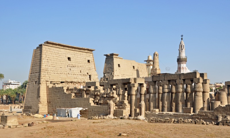 Valley of the Kings entrance in the limestone hills of the Luxor West Bank